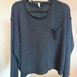Wishlist Oversized Black Textured Lightweight Sweater Size S/M